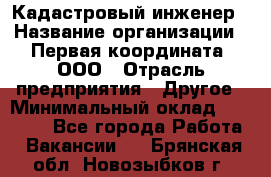 Кадастровый инженер › Название организации ­ Первая координата, ООО › Отрасль предприятия ­ Другое › Минимальный оклад ­ 20 000 - Все города Работа » Вакансии   . Брянская обл.,Новозыбков г.